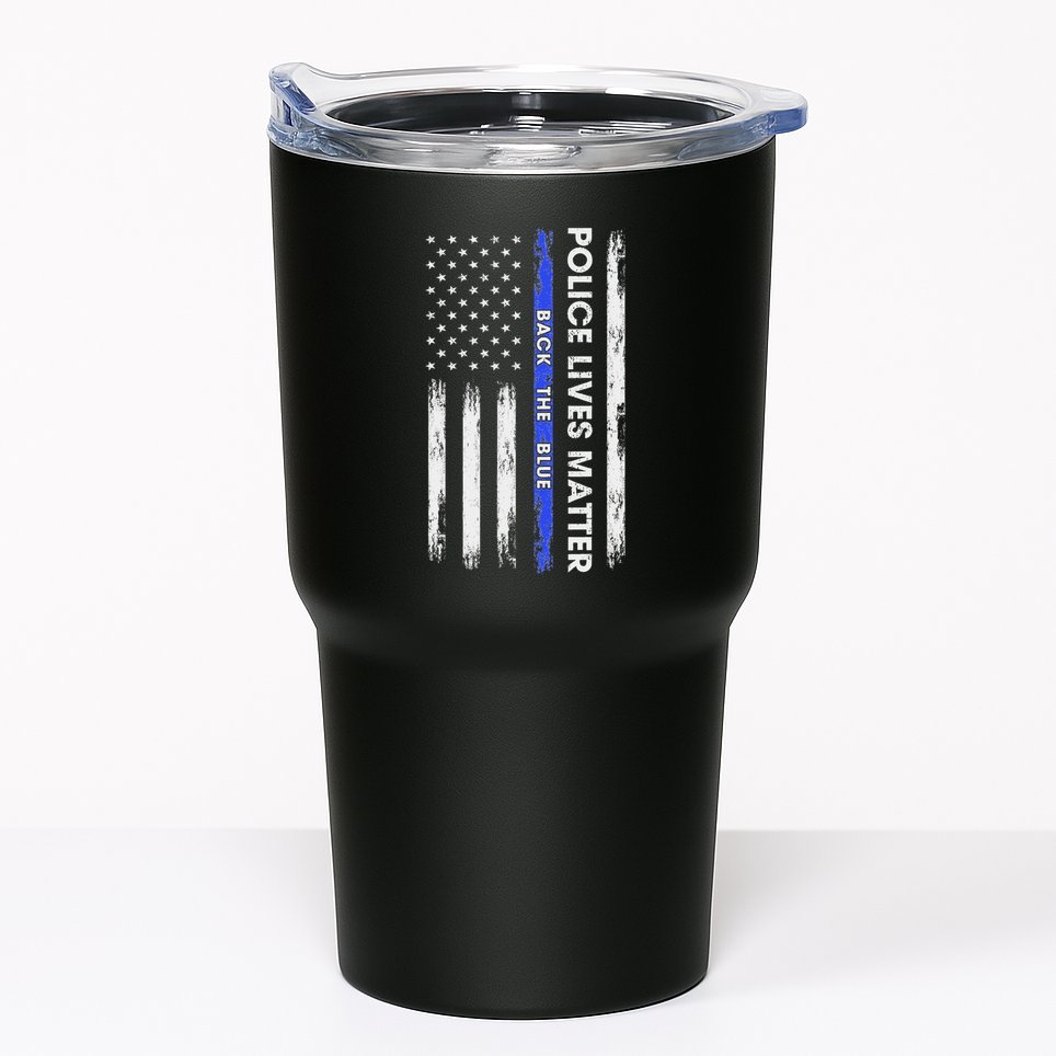 Back The Blue Thin Blue Line Usa Flag Police Lives Matter Tumbler