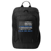 Back The Blue Thin Blue Line American Flag Police Support City Backpack
