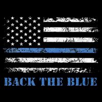 Back The Blue Thin Blue Line American Flag Police Support City Backpack