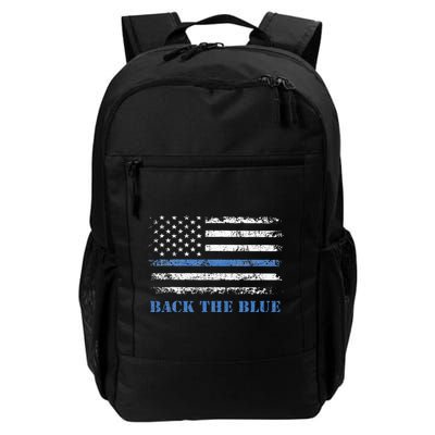 Back The Blue Thin Blue Line American Flag Police Support Backpack