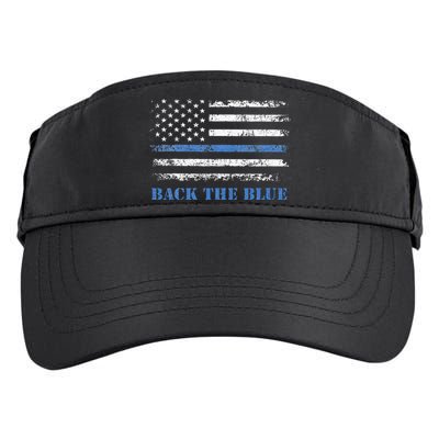Back The Blue Thin Blue Line American Flag Police Support Adult Drive Performance Visor