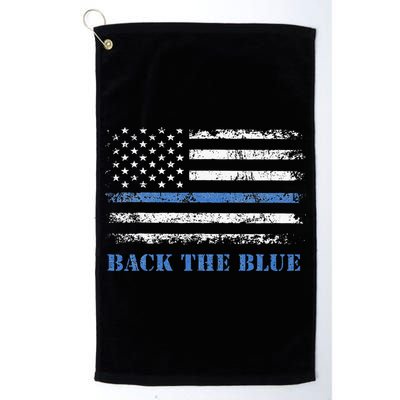 Back The Blue Thin Blue Line American Flag Police Support Golf Towel