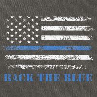 Back The Blue Thin Blue Line American Flag Police Support Cotton Canvas Backpack