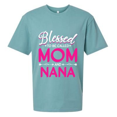 Blessed To Be Called Mom And Nana Blessed Mom And Nana Funny Gift Sueded Cloud Jersey T-Shirt