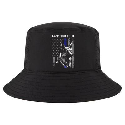 Back The Blue Thin Blue Line Flag K9 German Shepherd Police Cool Comfort Performance Bucket Hat