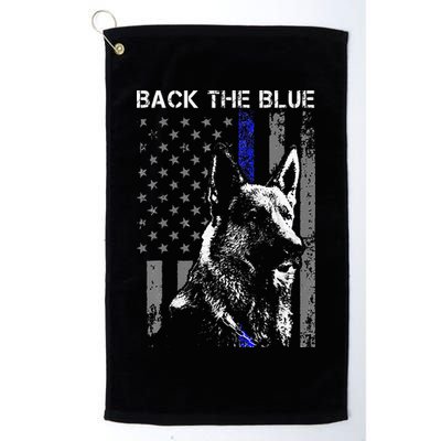 Back The Blue Thin Blue Line Flag K9 German Shepherd Police Golf Towel