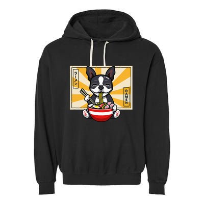Boston Terrier Garment-Dyed Fleece Hoodie