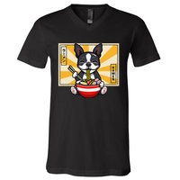 Boston Terrier V-Neck T-Shirt