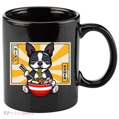 Boston Terrier 11oz C Handle Ceramic Mug