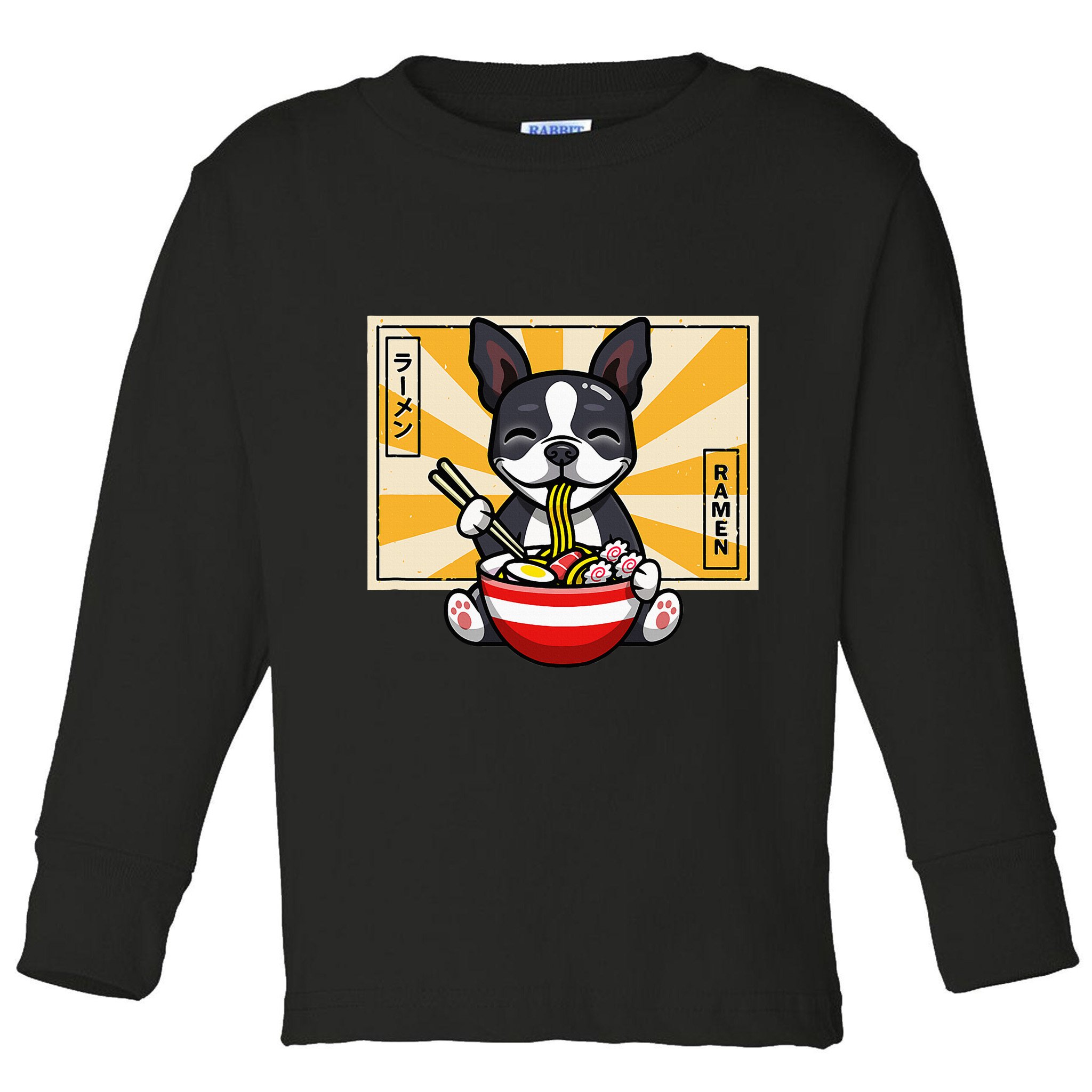 Boston Terrier Toddler Long Sleeve Shirt