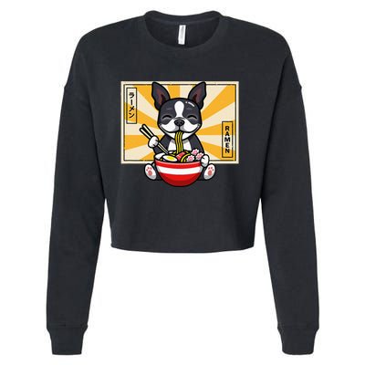 Boston Terrier Cropped Pullover Crew