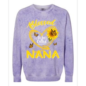 Blessed To Be Called Nana Cute Sunflower MotherS Day Colorblast Crewneck Sweatshirt