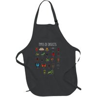 Bug T Bug Identification Types Of Insects Full-Length Apron With Pockets