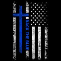 Back The Blue Jesus Faith Cross Police Thin Blue Line Flag Sweatshirt