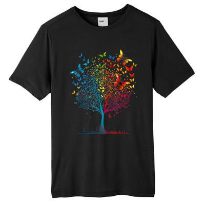 Butterfly Tree Beautiful Women Men Graphic Tall Fusion ChromaSoft Performance T-Shirt