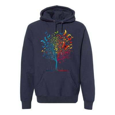 Butterfly Tree Beautiful Women Men Graphic Premium Hoodie