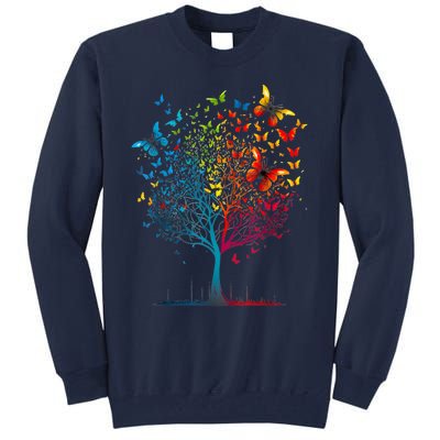 Butterfly Tree Beautiful Women Men Graphic Tall Sweatshirt