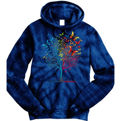 Butterfly Tree Beautiful Women Men Graphic Tie Dye Hoodie