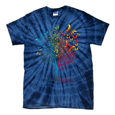 Butterfly Tree Beautiful Women Men Graphic Tie-Dye T-Shirt