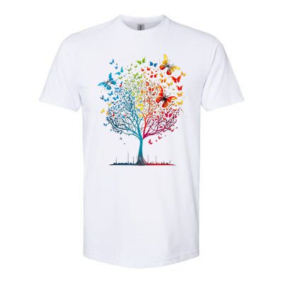 Butterfly Tree Beautiful Women Men Graphic Softstyle® CVC T-Shirt