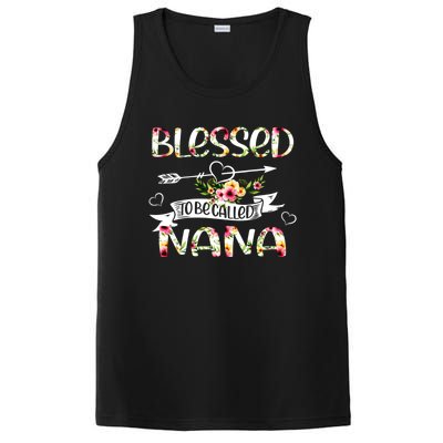 Blessed To Be Called Nana Floral Funny Grandma Mothers Day PosiCharge Competitor Tank