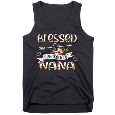 Blessed To Be Called Nana Floral Funny Grandma Mothers Day Tank Top