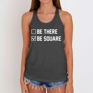 Be There Be Square Women's Knotted Racerback Tank