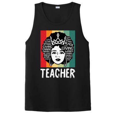 Black Teacher Black Lives Matter Afro Melanin Gift PosiCharge Competitor Tank