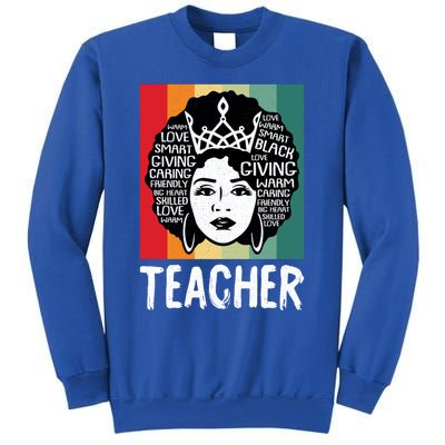 Black Teacher Black Lives Matter Afro Melanin Gift Sweatshirt