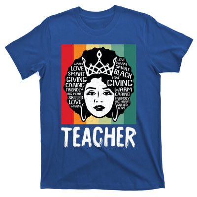 Black Teacher Black Lives Matter Afro Melanin Gift T-Shirt