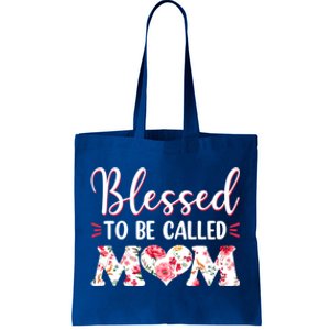 Blessed To Be Called Mom Cute Flowers Mother's Day Gift Tote Bag