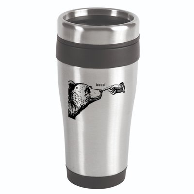 Boop The Bear Funny 16oz Travel Tumbler
