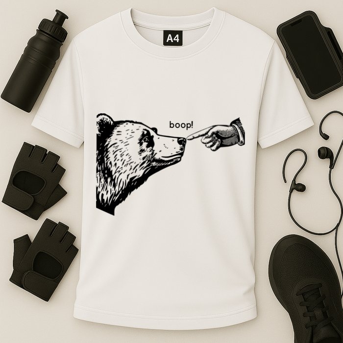 Boop The Bear Funny Cooling Performance Crew T-Shirt
