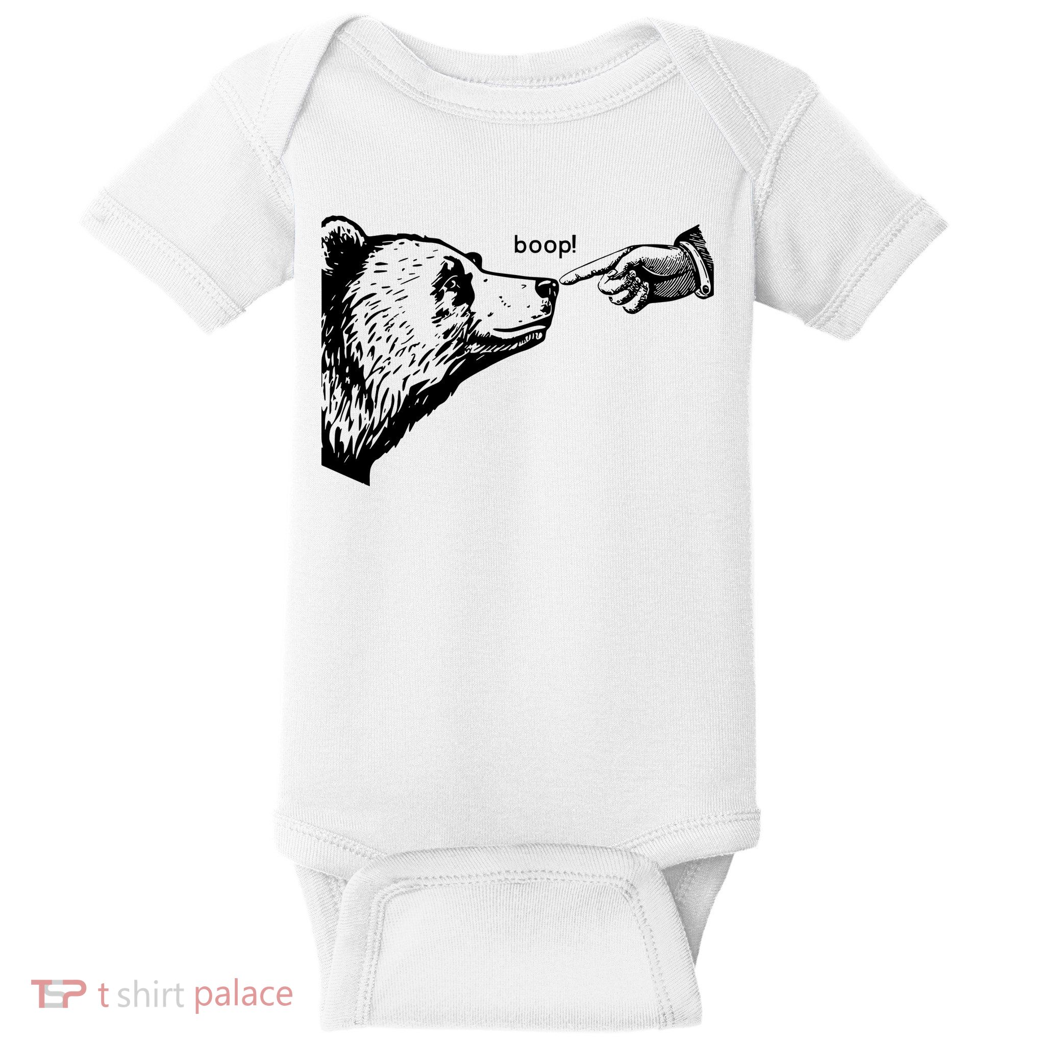 Boop The Bear Funny Baby Bodysuit