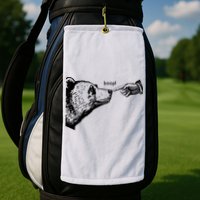 Boop The Bear Funny Golf Towel