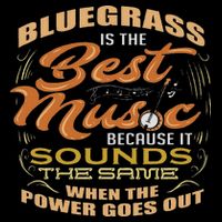 Bluegrass The Best Music Sounds Same When Power Out Flat Bill Trucker Hat