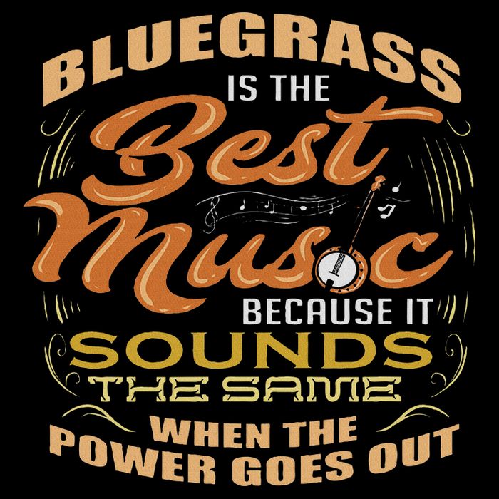 Bluegrass The Best Music Sounds Same When Power Out Flat Bill Trucker Hat