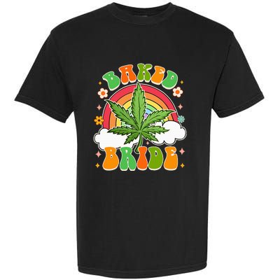 Bride To Be Cannabis Weed Lover Baked Bride Bachelorette Garment-Dyed Heavyweight T-Shirt