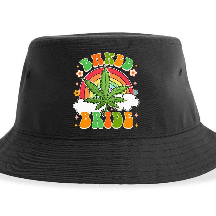 Bride To Be Cannabis Weed Lover Baked Bride Bachelorette Sustainable Bucket Hat