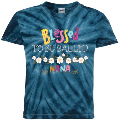 Blessed To Be Called Nana Kids Tie-Dye T-Shirt