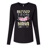 Blessed To Be Called Nana Floral Grandmother Gift MotherS Day Womens Cotton Relaxed Long Sleeve T-Shirt