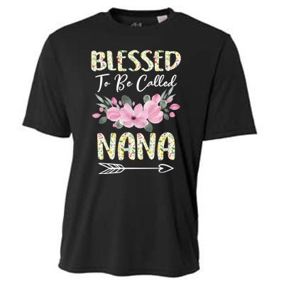 Blessed To Be Called Nana Floral Grandmother Gift MotherS Day Cooling Performance Crew T-Shirt