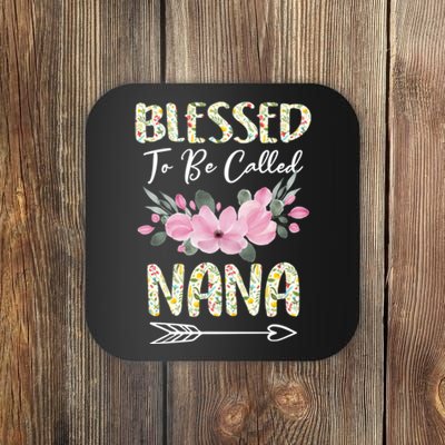 Blessed To Be Called Nana Floral Grandmother Gift MotherS Day Coaster