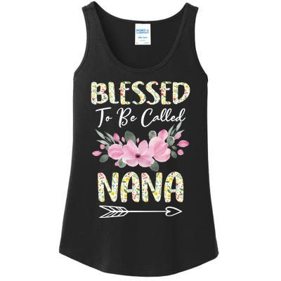 Blessed To Be Called Nana Floral Grandmother Gift MotherS Day Ladies Essential Tank