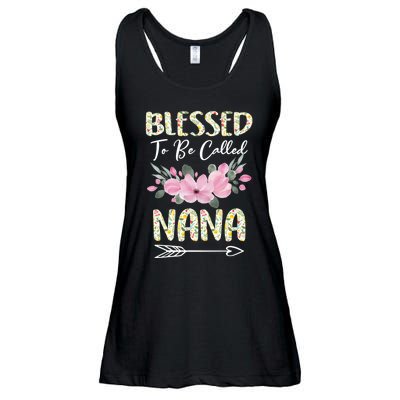 Blessed To Be Called Nana Floral Grandmother Gift MotherS Day Ladies Essential Flowy Tank