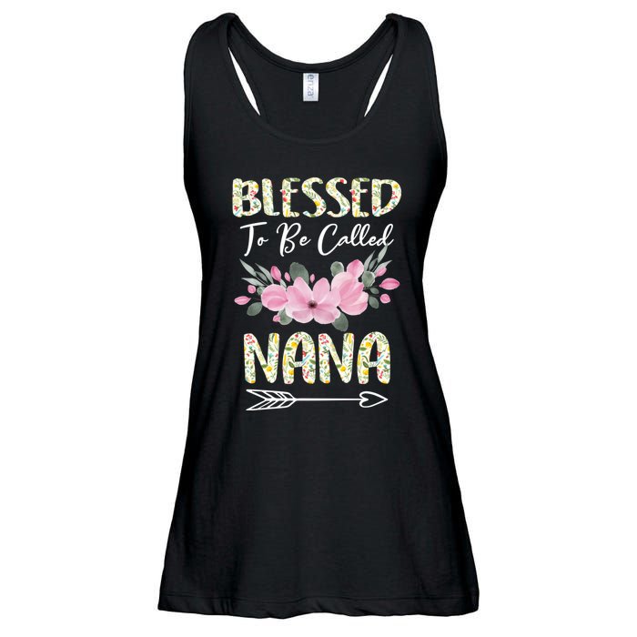 Blessed To Be Called Nana Floral Grandmother Gift MotherS Day Ladies Essential Flowy Tank