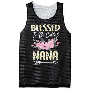 Blessed To Be Called Nana Floral Grandmother Gift MotherS Day Mesh Reversible Basketball Jersey Tank