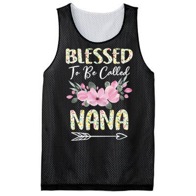 Blessed To Be Called Nana Floral Grandmother Gift MotherS Day Mesh Reversible Basketball Jersey Tank