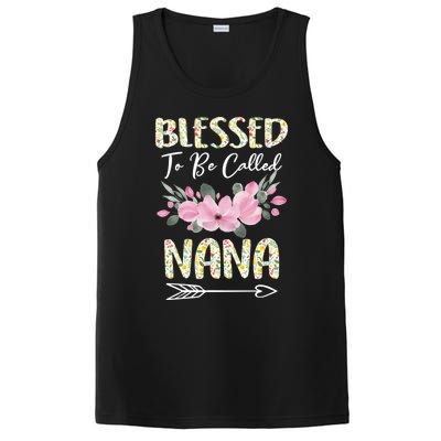 Blessed To Be Called Nana Floral Grandmother Gift MotherS Day PosiCharge Competitor Tank