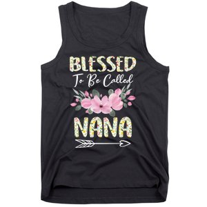 Blessed To Be Called Nana Floral Grandmother Gift MotherS Day Tank Top